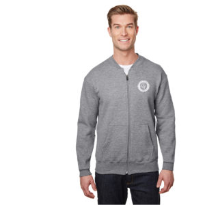 grey front- full zip - faith in bold signature-jacket