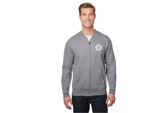 grey front- full zip - faith in bold signature-jacket